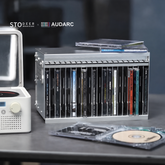 ストディール レトロ メカニカル ポップアップ CD 収納ケース&オーガナイザー