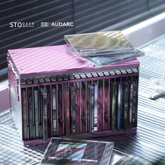 Stodeer Retro Mechanical Pop-Up CD Storage Case & Organizer
