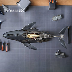 Stodeer Mechanical Metal Humpback Whale Model– Premium Steampunk 3D Metal Art model for Collectors, Decor & Gift Giving-SD-03