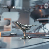 Stodeer Humpback Whale Mini Sculpture,Collectible Metal Desk Ornament