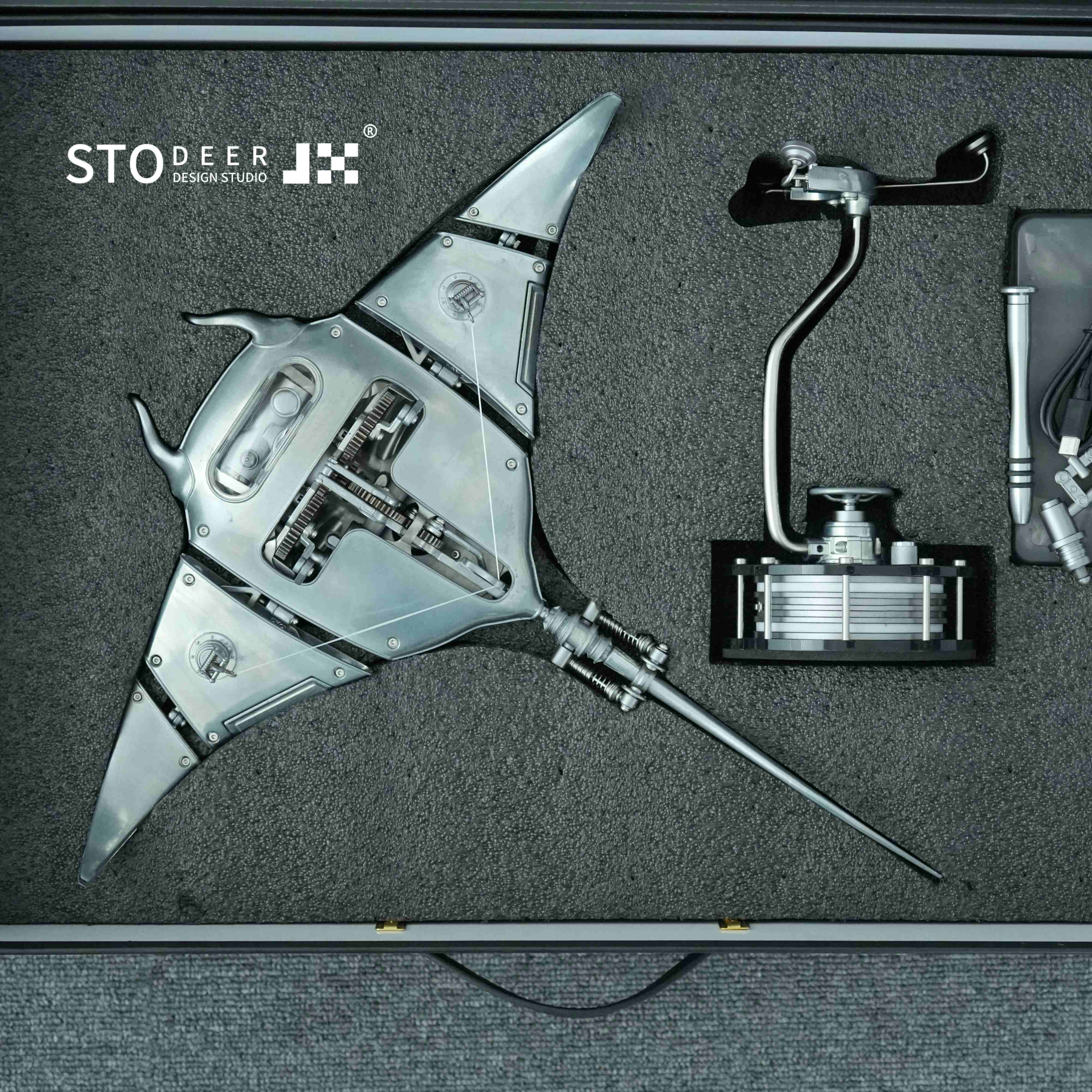 Stodeer Innovative Mechanical Metal Manta Rays Model-Perfect for Decorations and Gifts,Steampunk Style Advanced 3D Metal Puzzle Kit SD-01