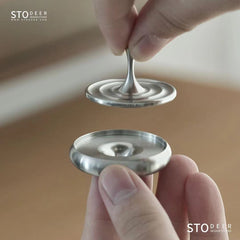 Stodeer Stainless Steel Spinning Top with Base, Stress Relief and Anxiety Reduction Gyroscope for All Ages