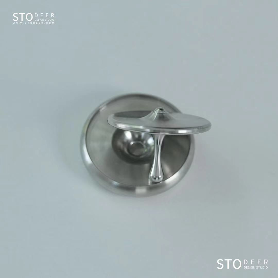 Stodeer Stainless Steel Spinning Top with Base, Stress Relief and Anxiety Reduction Gyroscope for All Ages