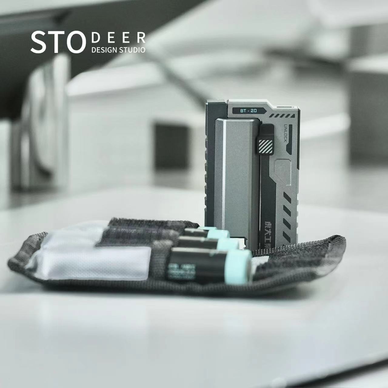 Stodeer Austauschbare Power bank, Taktische austauschbare Batterie Mobile Power Modul, Batterie ladegerät