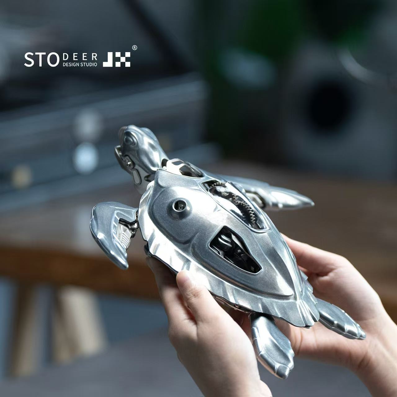 Stodeer CARETTA Mechanical Sea Turtle – Kinetic Metal Art Model SD-04