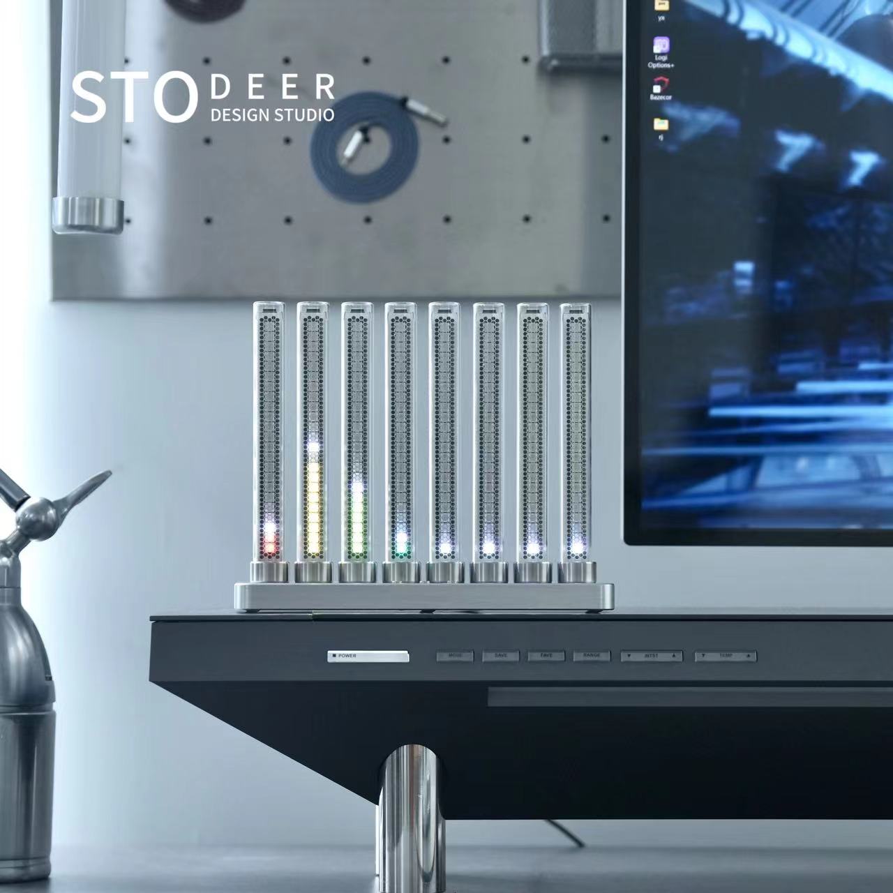 Stodeer RGBシミュレートネオンチューブ、オーディオライト、ダイナミックリズムライト、アンビエントライト