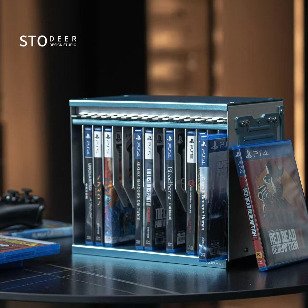 Stodeer Industrial Pop-Up Game Case Organizer for PS4 & PS5