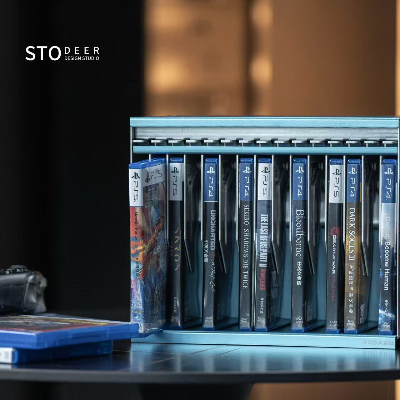 Stodeer Industrial Pop-Up Game Case Organizer for PS4 & PS5