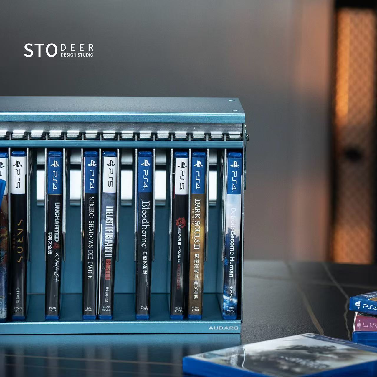 Stodeer Industrial Pop-Up Game Case Organizer for PS4 & PS5