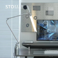 Stodeer Aluminium-Clip-On Schreibtisch lampe mit verstellbarem Arm im industriellen Stil