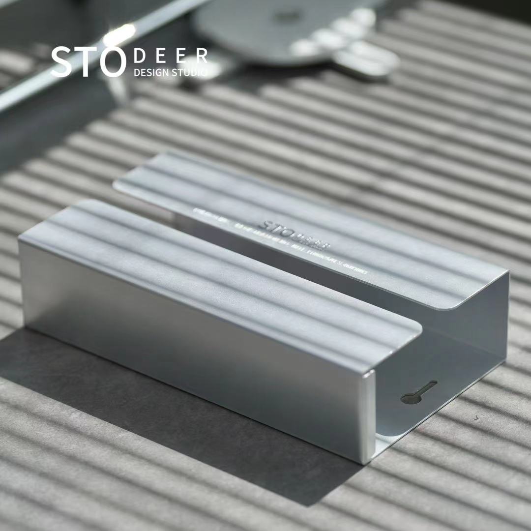 Stodeer Rectangular Aluminum Tissue Box: Wall-Mountable Hole-Free Paper Towel Holder