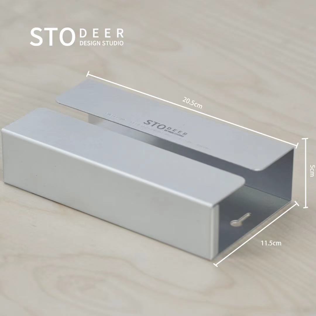 Stodeer Rectangular Aluminum Tissue Box: Wall-Mountable Hole-Free Paper Towel Holder