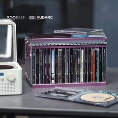 Stodeer Retro Mechanical Pop-Up CD Storage Case & Organizer