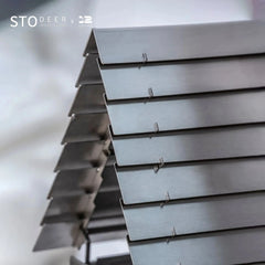 STODEER 12LIVING Premium Outdoor Standing Ashtray – Durable 304 Stainless Steel for Stylish Smoking