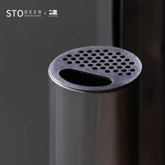 STODEER 12LIVING Premium Outdoor Standing Ashtray – Durable 304 Stainless Steel for Stylish Smoking