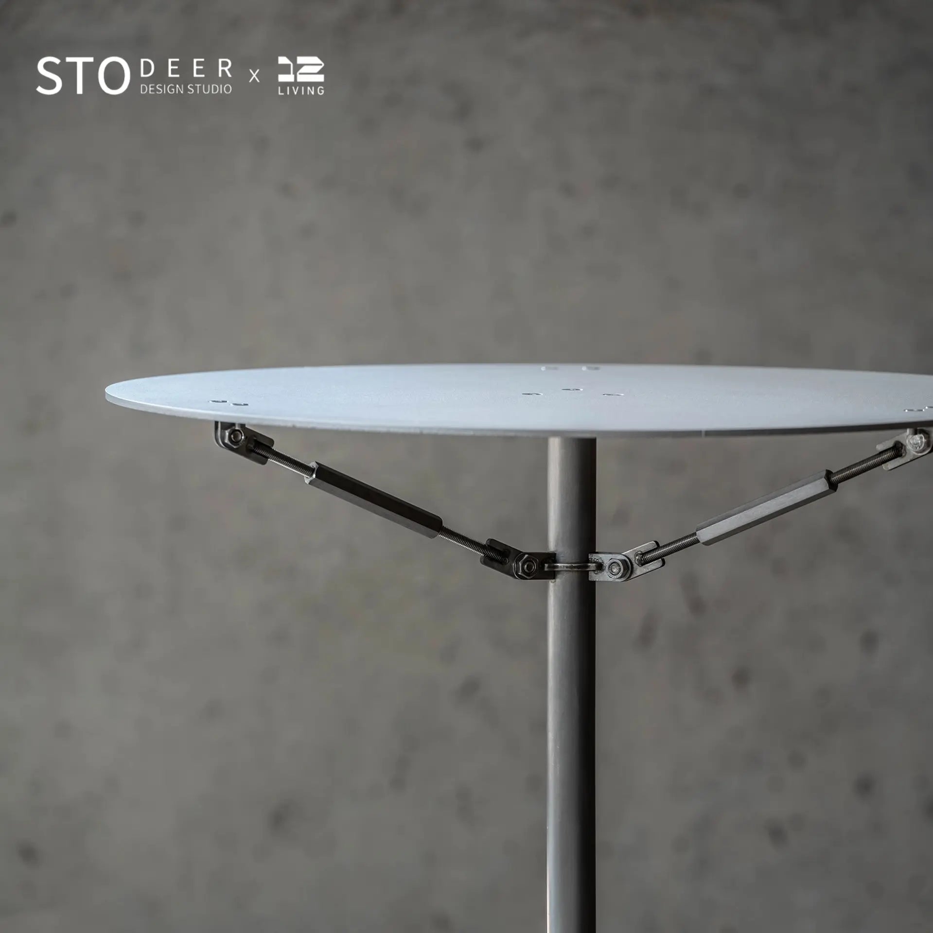 STODEER 12LIVING アルミ製アウトドアサイドテーブル – 水素コーティング表面、ミニマルデザイン