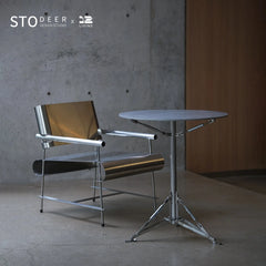 STODEER 12LIVING アルミ製アウトドアサイドテーブル – 水素コーティング表面、ミニマルデザイン