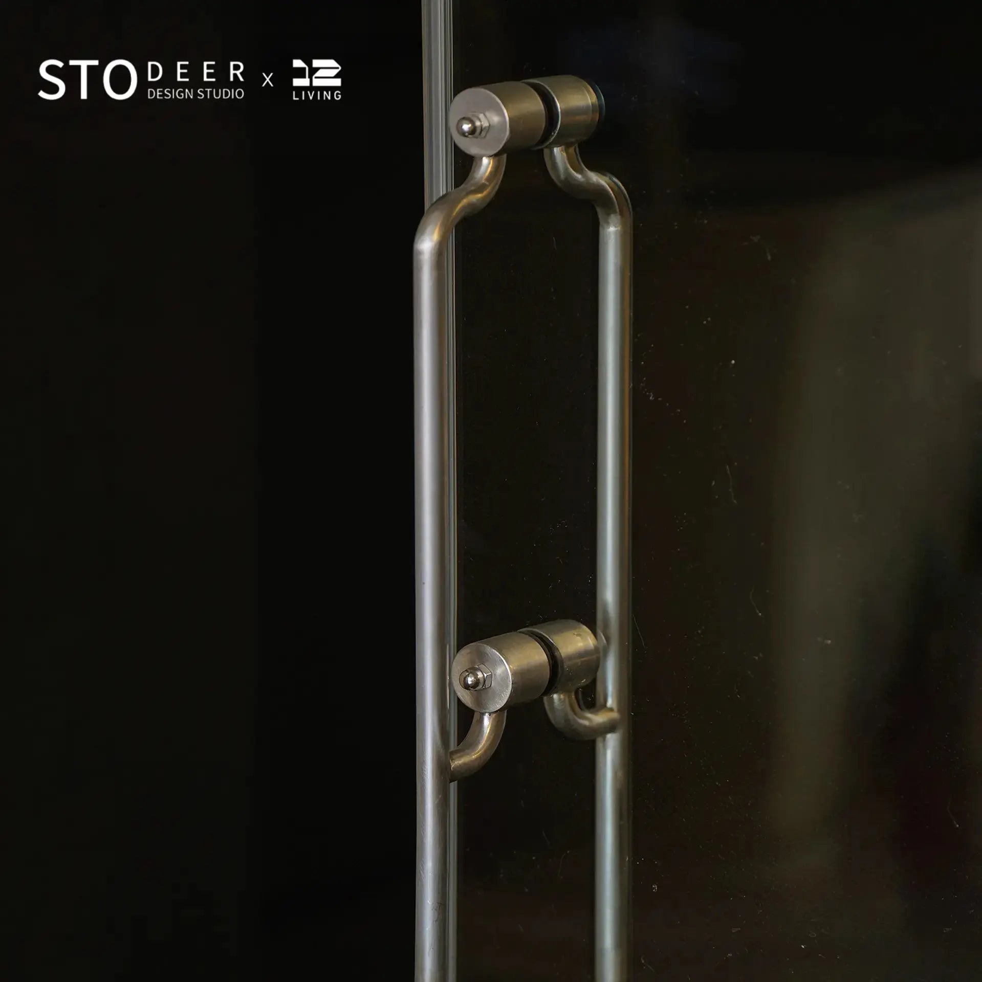 STODEER 12LIVING Pair of Stainless Steel Door Handles – Vibration Finish, Anti-Fingerprint