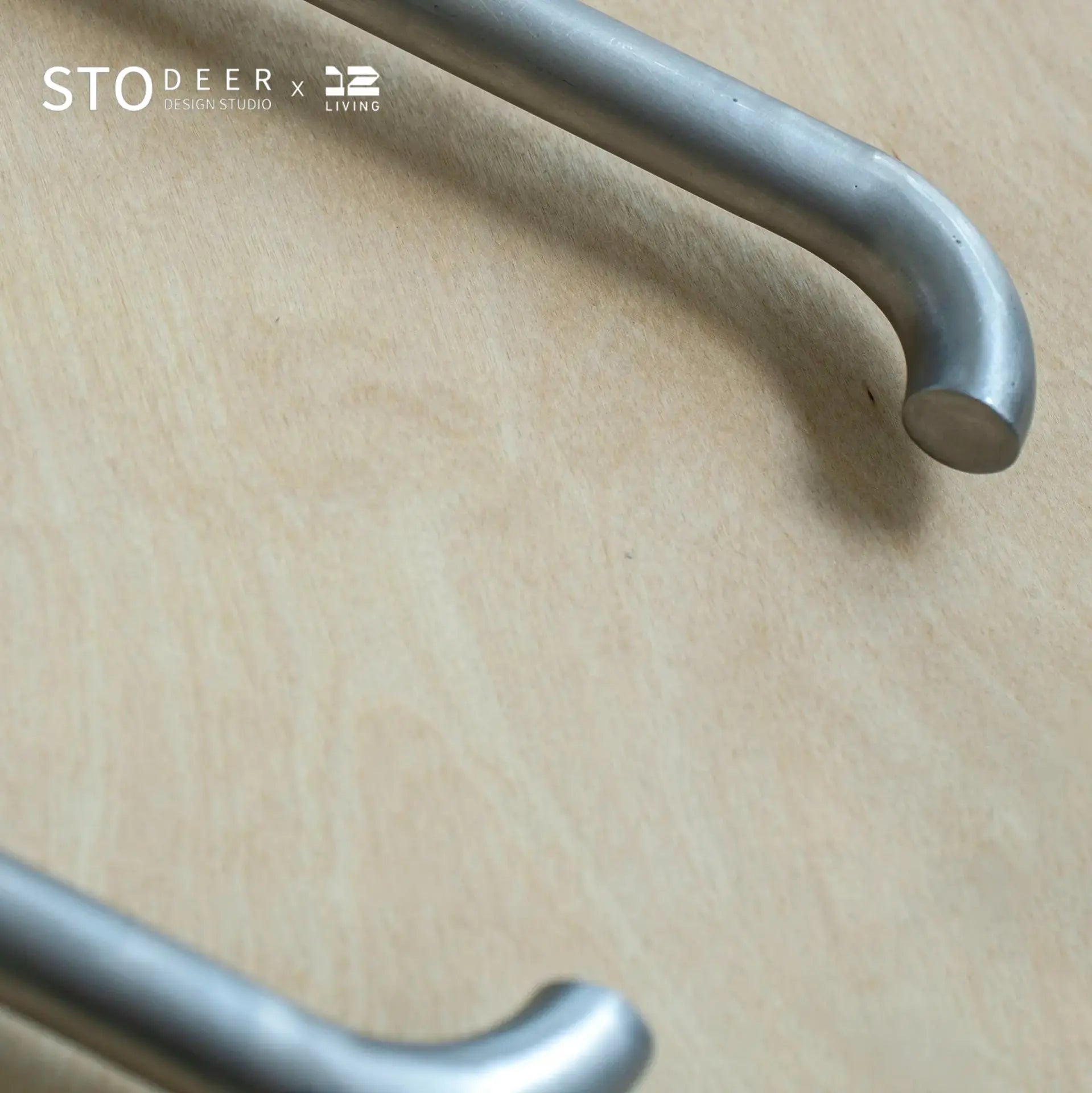 STODEER 12LIVING Pair of Stainless Steel Door Handles – Vibration Finish, Anti-Fingerprint