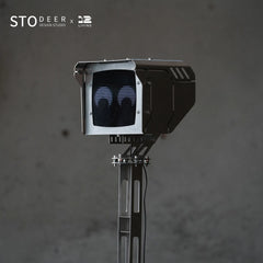 STODEER 12LIVING Sentinel 스마트 스테인리스 스틸 조각품 - 텍스트 및 이모티콘이 있는 LED 디스플레이, 앱 제어