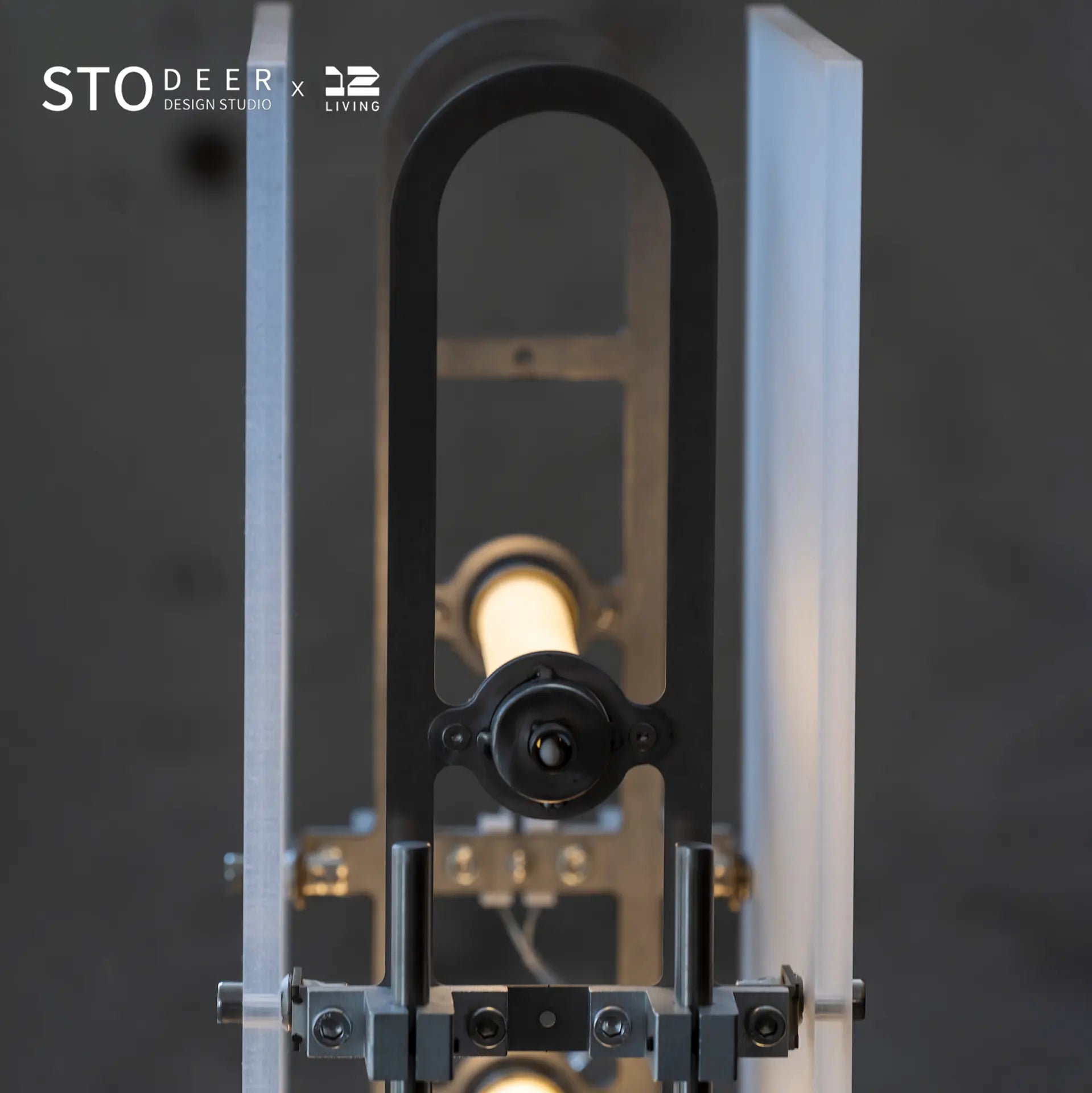 STODEER 12LIVING モダンフロアランプ 360°LEDチューブ付き - 48W、304ステンレススチール＆鋳鉄構造