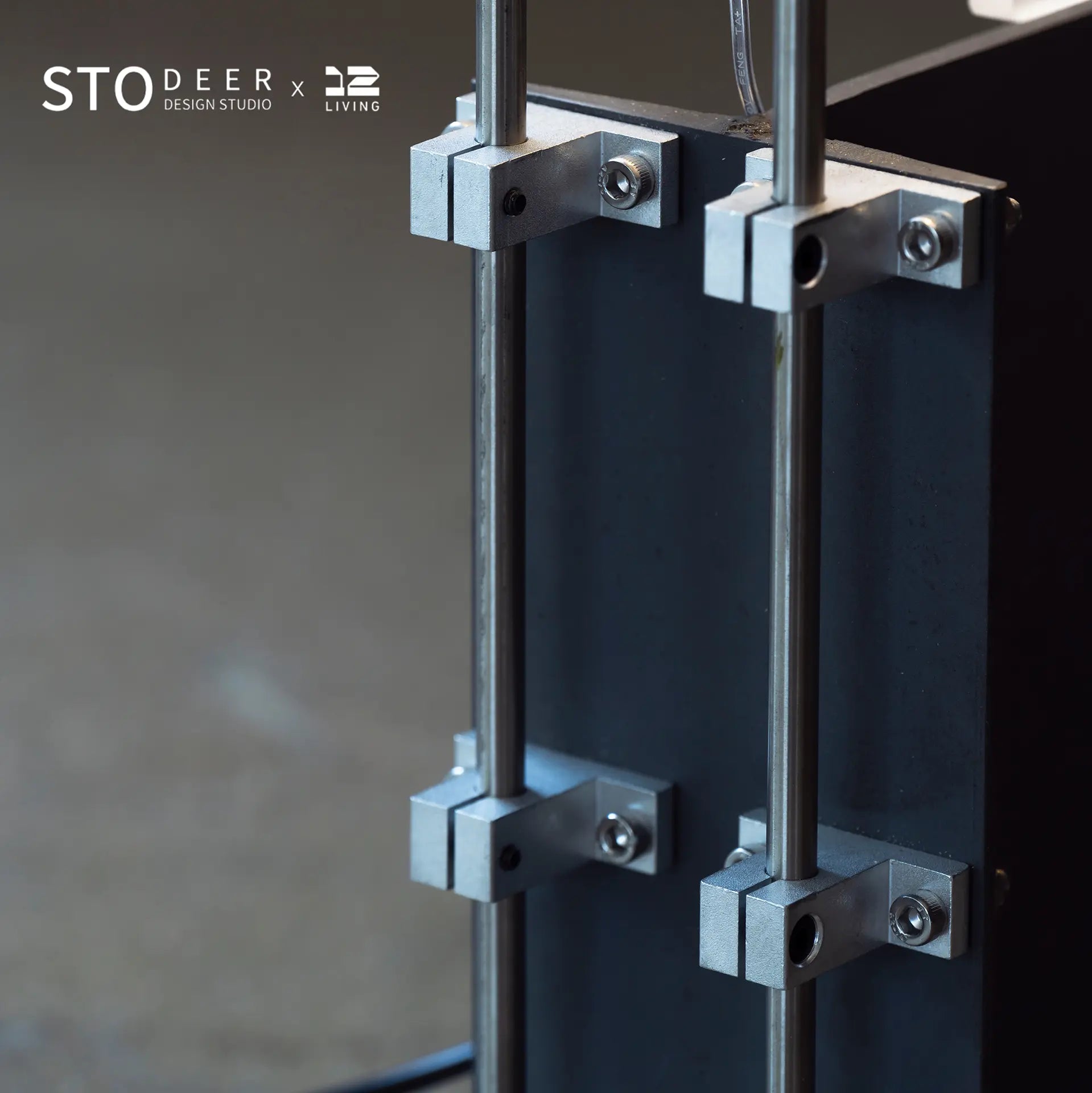 STODEER 12LIVING モダンフロアランプ 360°LEDチューブ付き - 48W、304ステンレススチール＆鋳鉄構造