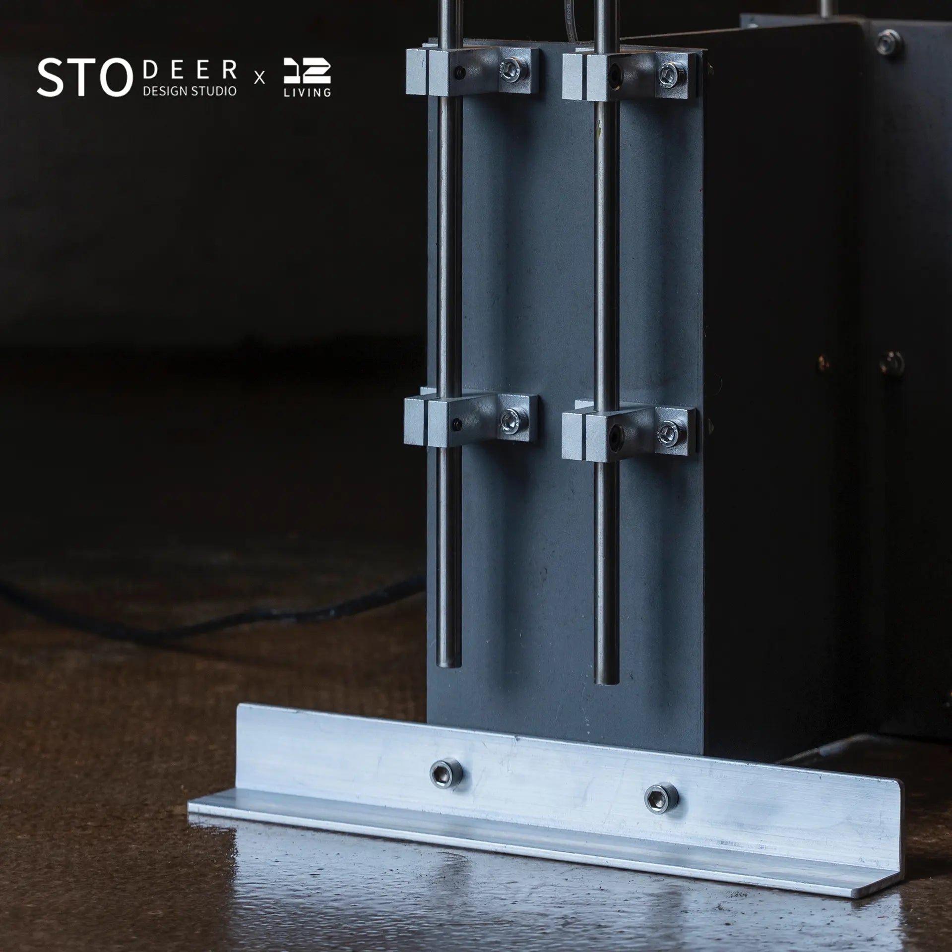 STODEER 12LIVING モダンフロアランプ 360°LEDチューブ付き - 48W、304ステンレススチール＆鋳鉄構造