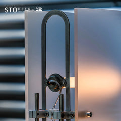 STODEER 12LIVING モダンフロアランプ 360°LEDチューブ付き - 48W、304ステンレススチール＆鋳鉄構造