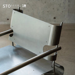 STODEER 12LIVING 모던 스테인리스 스틸 프레임 소파 - 거실이나 사무실에 적합한 미니멀리스트 라운지 좌석