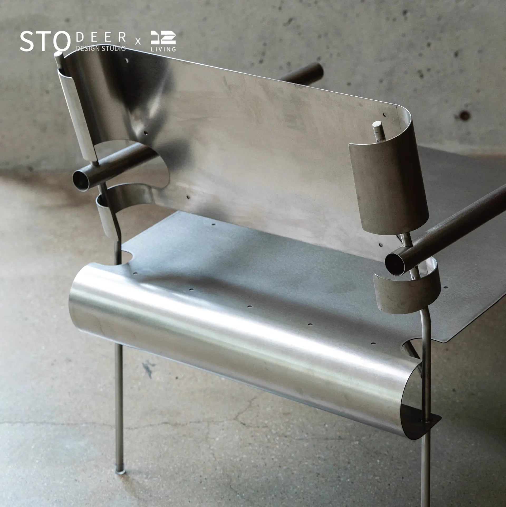 STODEER 12LIVING 모던 스테인리스 스틸 프레임 소파 - 거실이나 사무실에 적합한 미니멀리스트 라운지 좌석