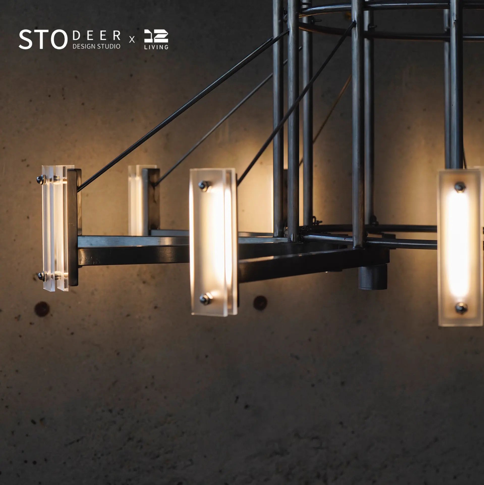 STODEER 12LIVING Industrial Pendant Light – Brushed Stainless Steel Hanging Lamp for Kitchen, Dining Room, Loft & Bar