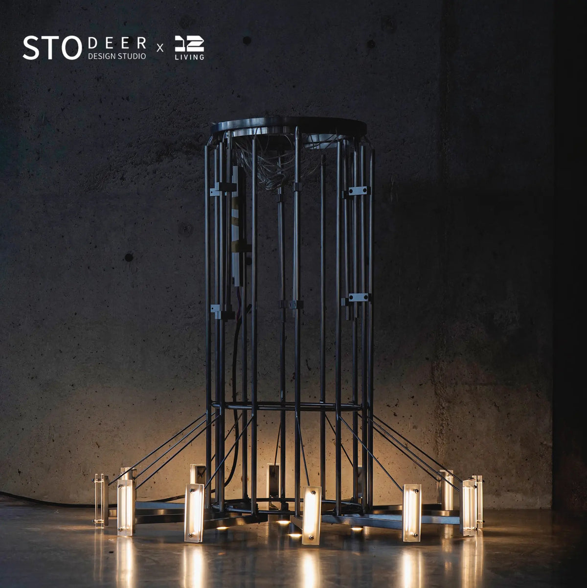 STODEER 12LIVING Industrial Pendant Light – Brushed Stainless Steel Hanging Lamp for Kitchen, Dining Room, Loft & Bar