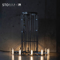 STODEER 12LIVING Industrial Pendant Light – Brushed Stainless Steel Hanging Lamp for Kitchen, Dining Room, Loft & Bar