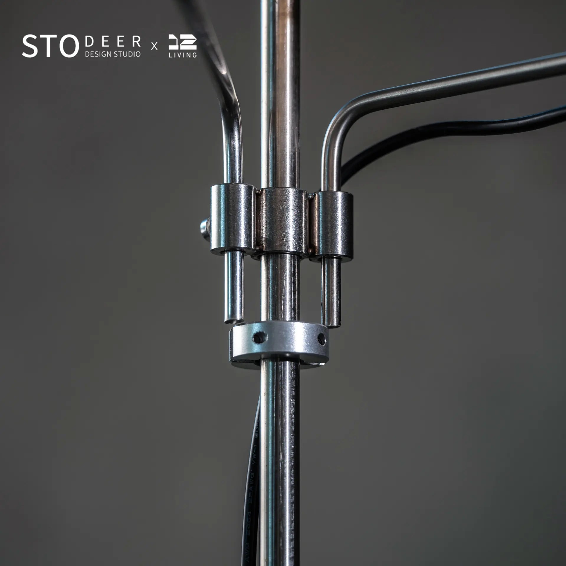 STODEER 12LIVING Modern Floor Lamp with Oriental Aesthetic – Minimalist Design in 304 Stainless Steel and Acrylic