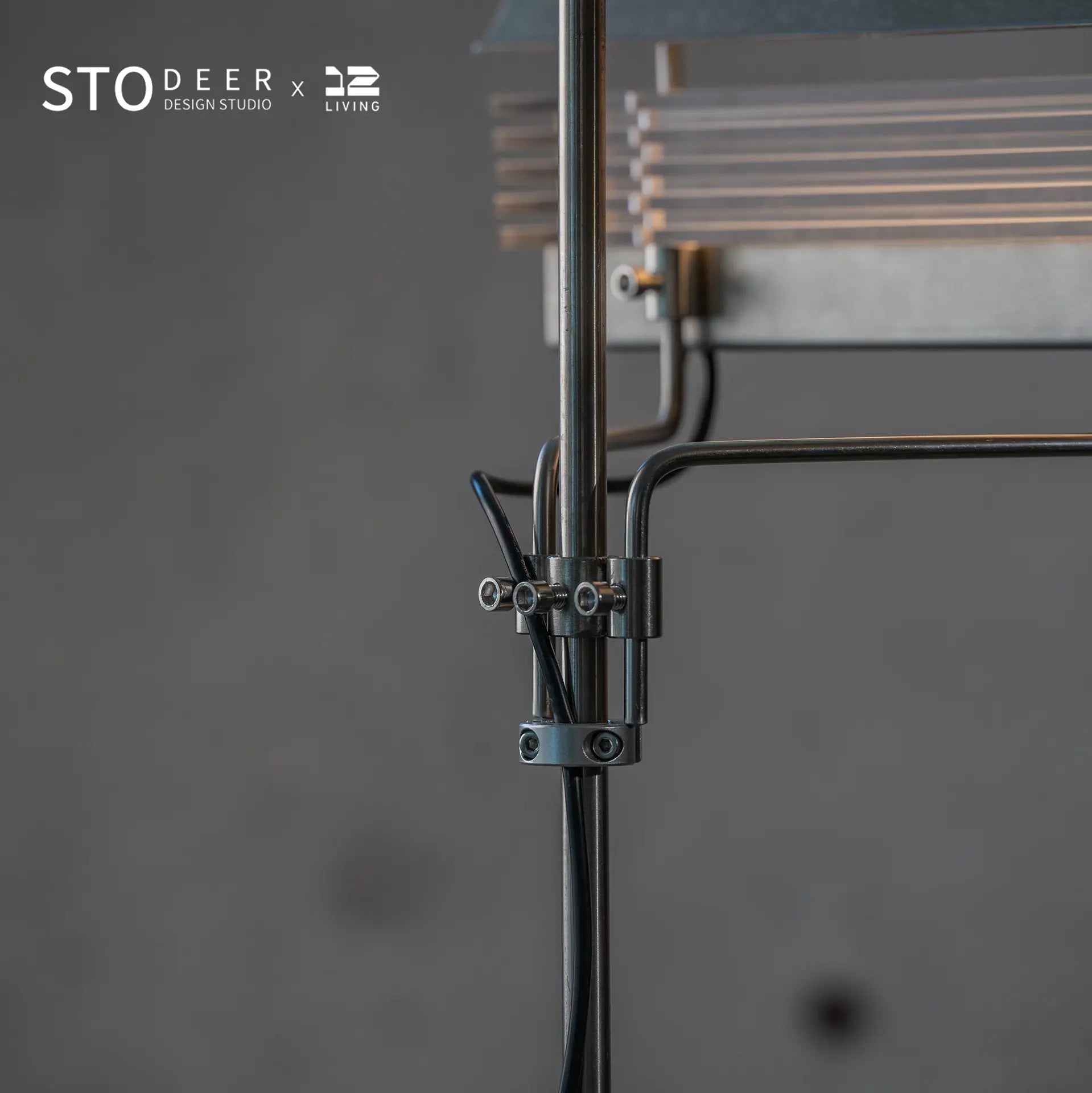 STODEER 12LIVING Modern Floor Lamp with Oriental Aesthetic – Minimalist Design in 304 Stainless Steel and Acrylic