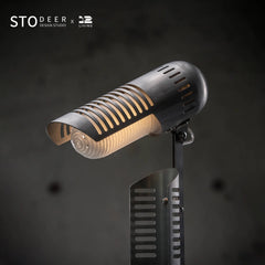 STODEER 12LIVING Adjustable Industrial Pelican Desk Lamp – 3D Printed Shade, Vintage Style Table Light
