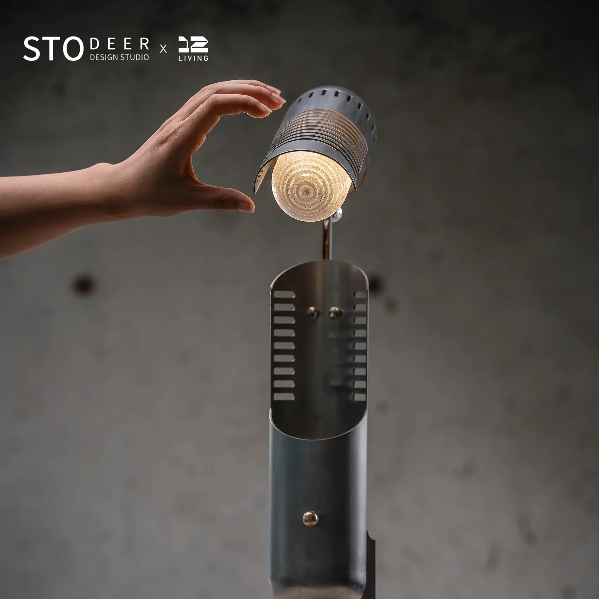 STODEER 12LIVING Adjustable Industrial Pelican Desk Lamp – 3D Printed Shade, Vintage Style Table Light