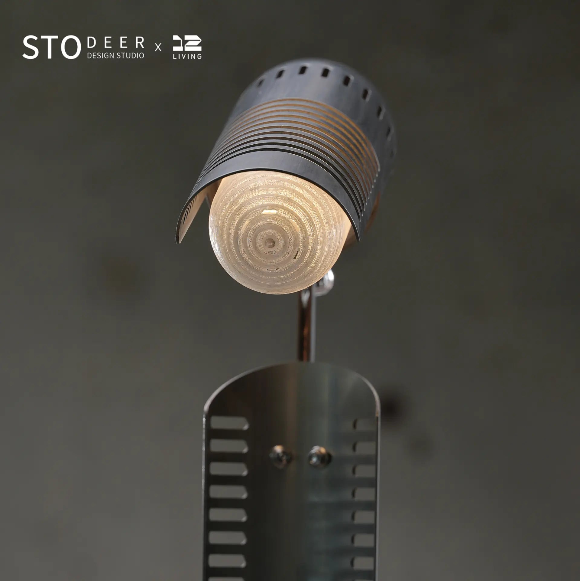 STODEER 12LIVING Adjustable Industrial Pelican Desk Lamp – 3D Printed Shade, Vintage Style Table Light