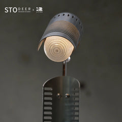 STODEER 12LIVING Adjustable Industrial Pelican Desk Lamp – 3D Printed Shade, Vintage Style Table Light