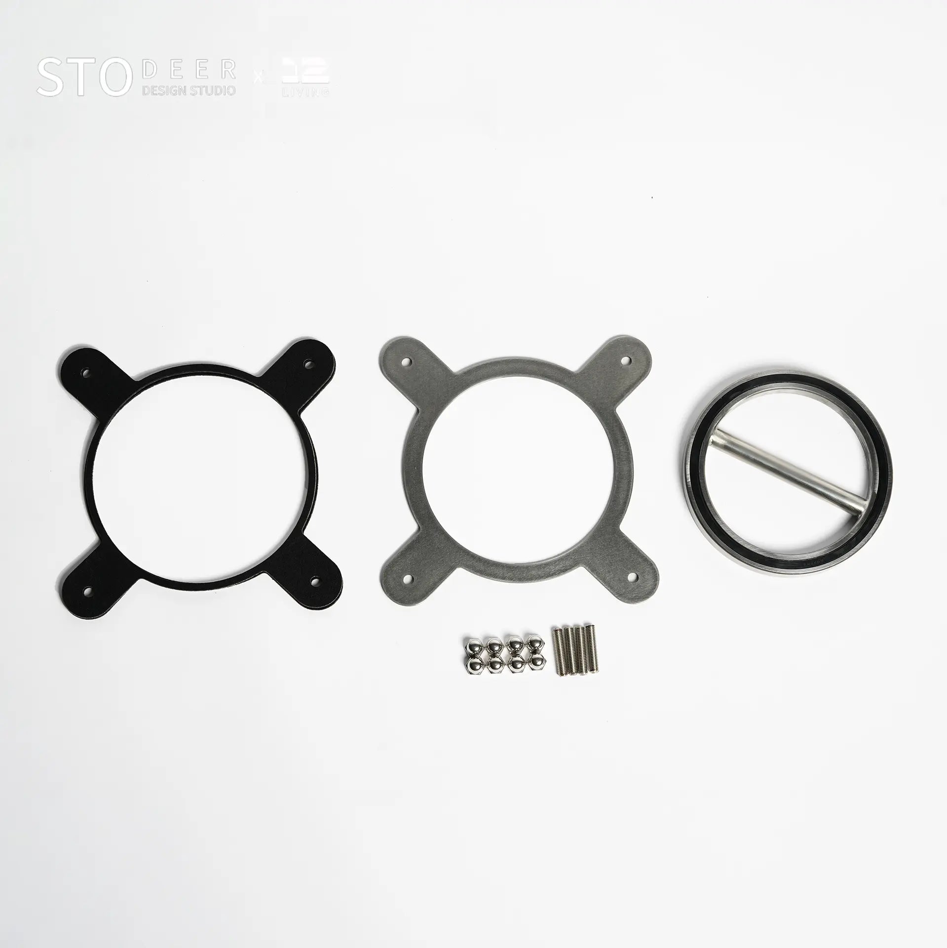 STODEER 12LIVING 피벗 도어 당김 손잡이 - 실내 및 유리문용 304 스테인리스 스틸 모던 힌지