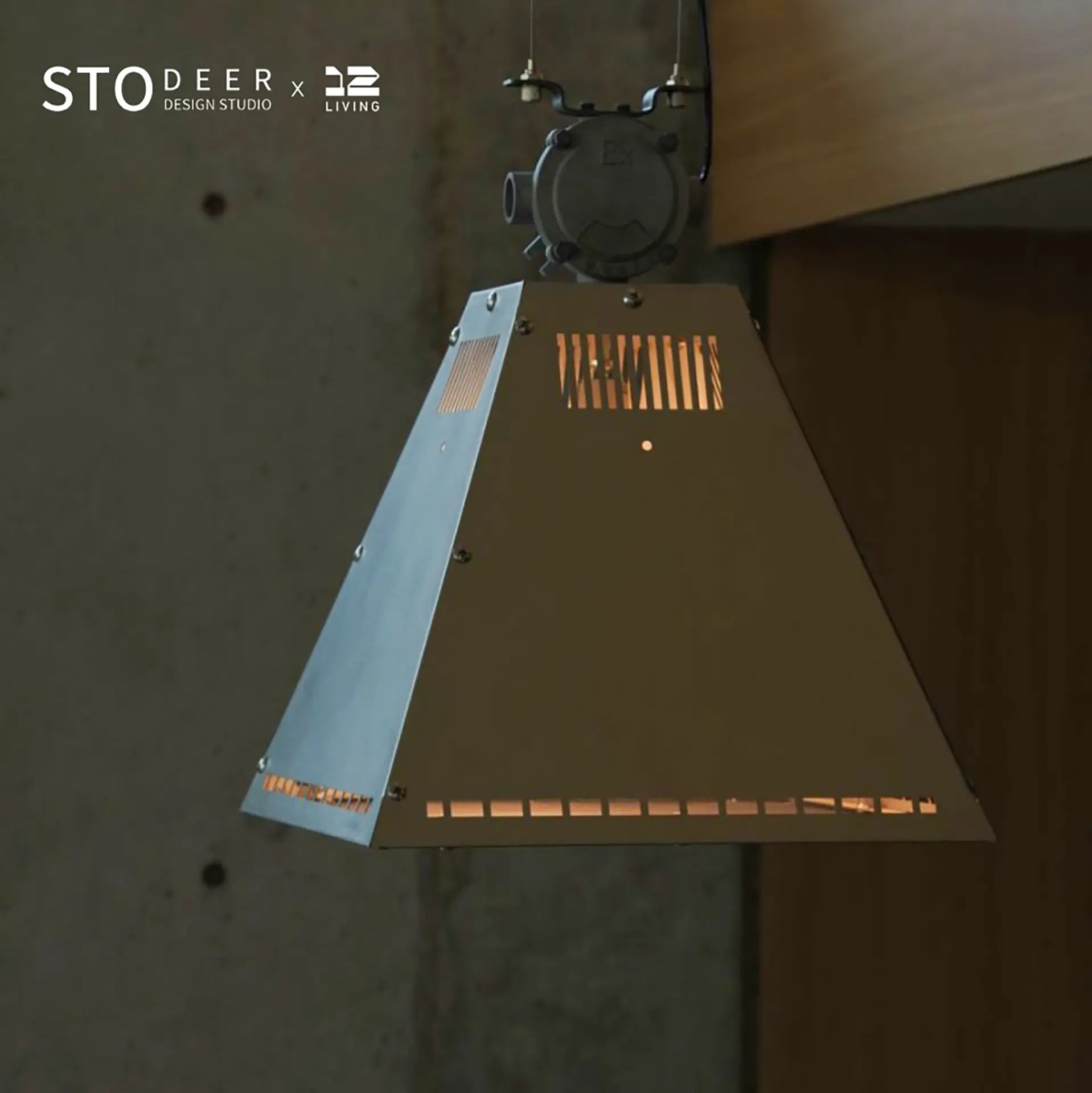 STODEER 12LIVING インダストリアル マイニング ペンダントライト – ヴィンテージ メタル ハンギングランプ（自宅やカフェ用）
