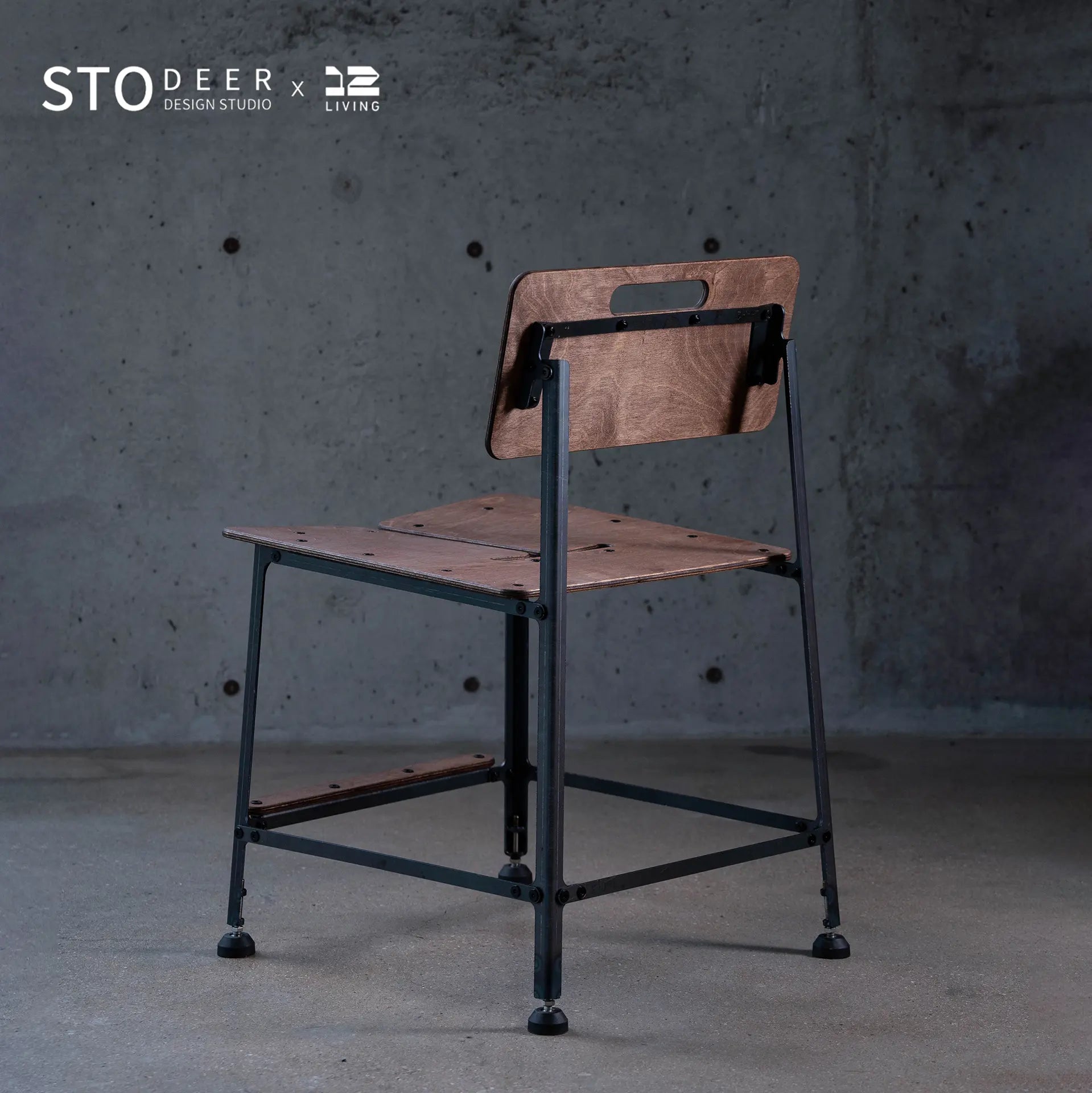 STODEER 12LIVING Marine Plywood Outdoor Chair with Backrest – Weatherproof Dining or Accent Chair for Patio & Living Room