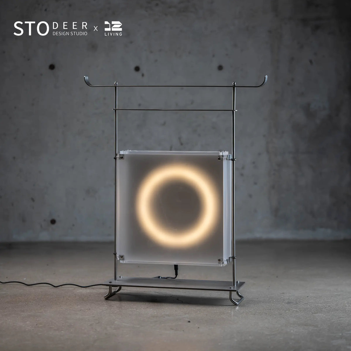 STODEER 12LIVING Portable Box-Style Floor Lamp with Handle – Industrial Minimalist Lighting