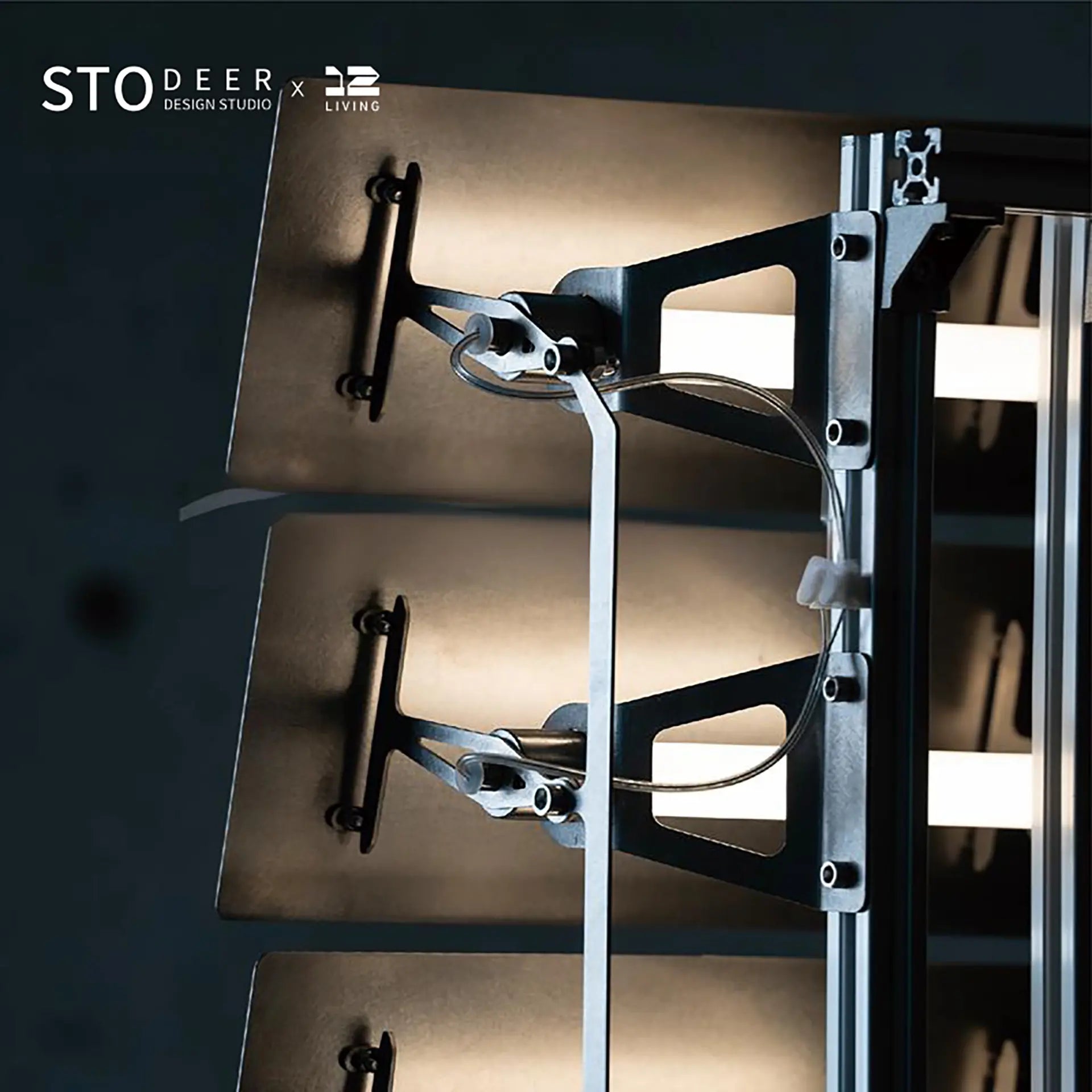 STODEER 12LIVING Tri-Fold Industrial Floor Lamp – 304 Stainless Steel & Aluminum Frame