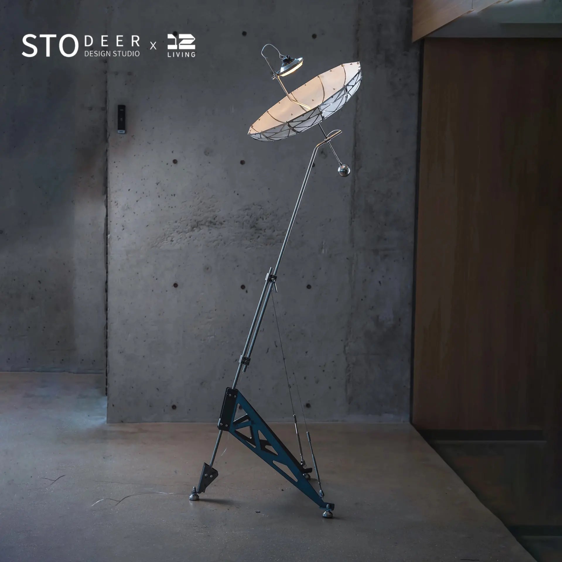 Stodeer Adjustable Height Floor Lamp, Vintage Home Decor Light