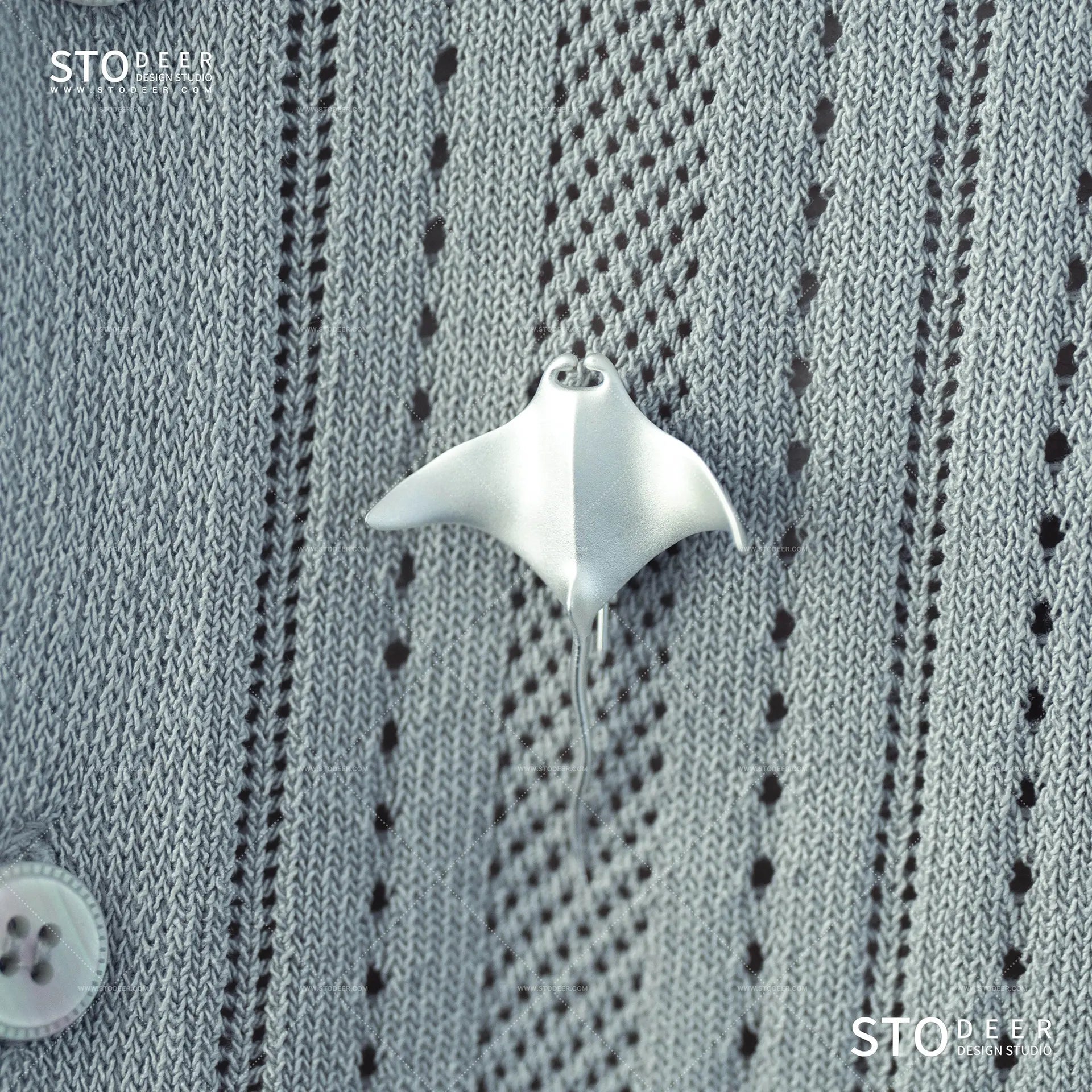 Stodeer Sterling Silber Manta Ray Brosche, elegantes Metall-Accessoire – einzigartige und durchdachte Geschenkauswahl