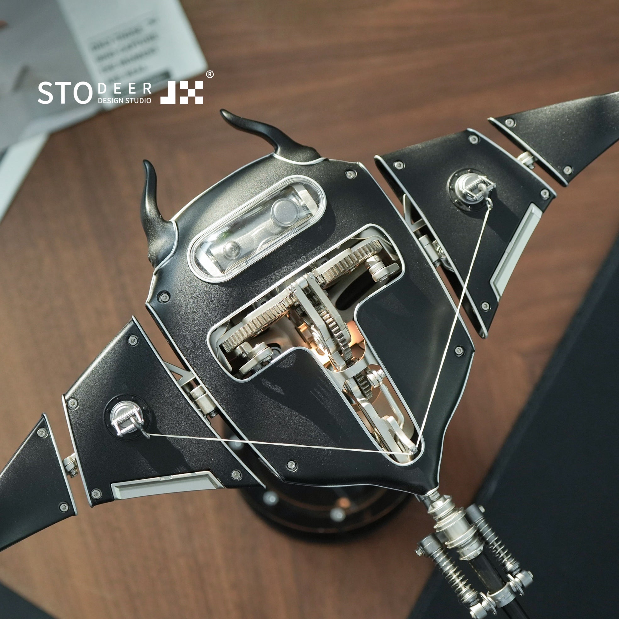 Stodeer Innovative Mechanical Metal Manta Ray Model-Perfect for Decorations and Gifts,Steampunk Style Advanced 3D Metal Devil Fish Puzzle Kit SD-01