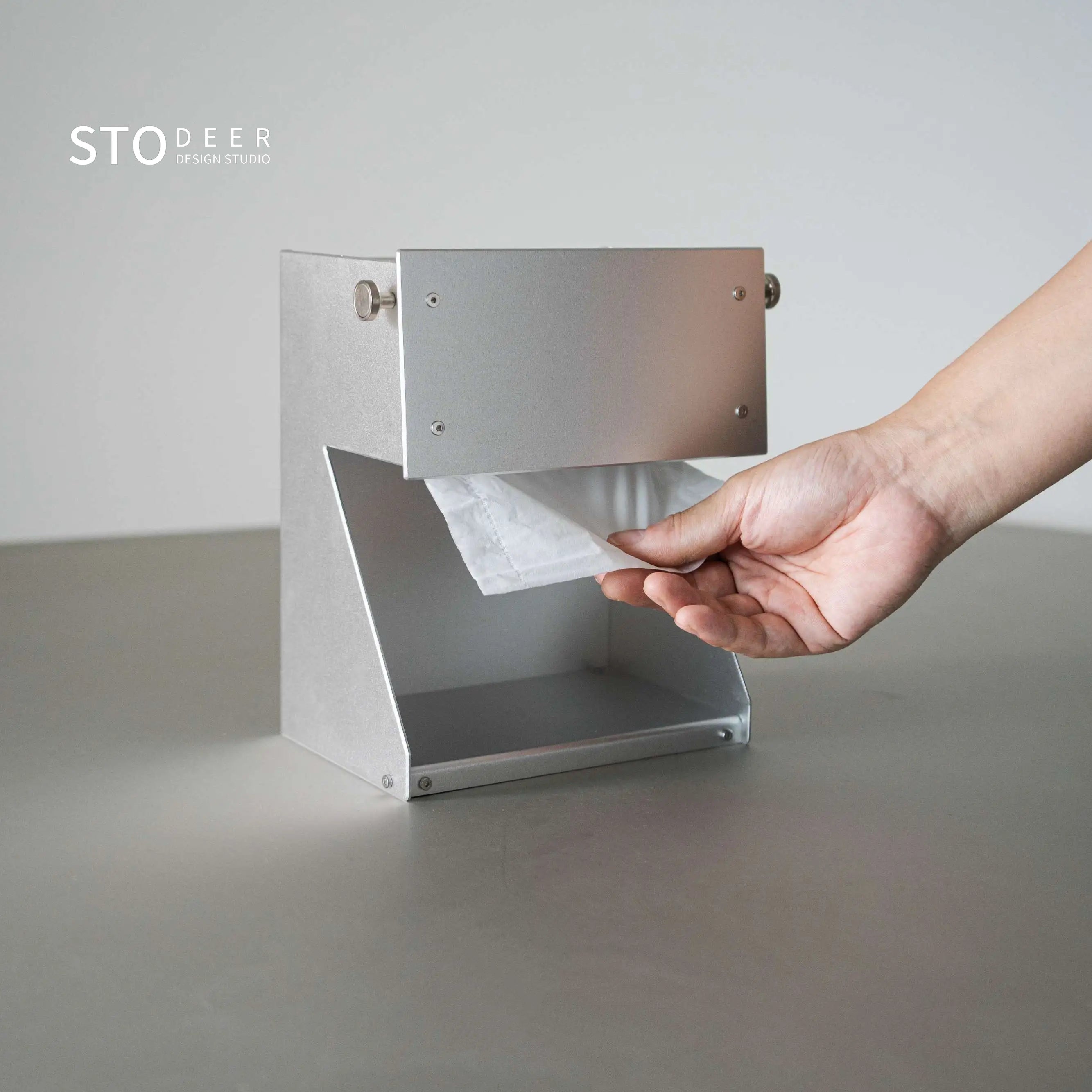Stodeer Industrie-Taschentuchspender aus Aluminium
