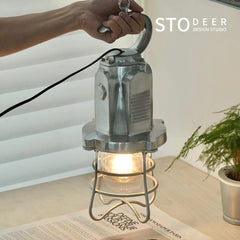 Stodeer Cast Aluminum Explosion-Proof Chandelier,Vintage Industrial Style Floor lamp, Hand Lamp