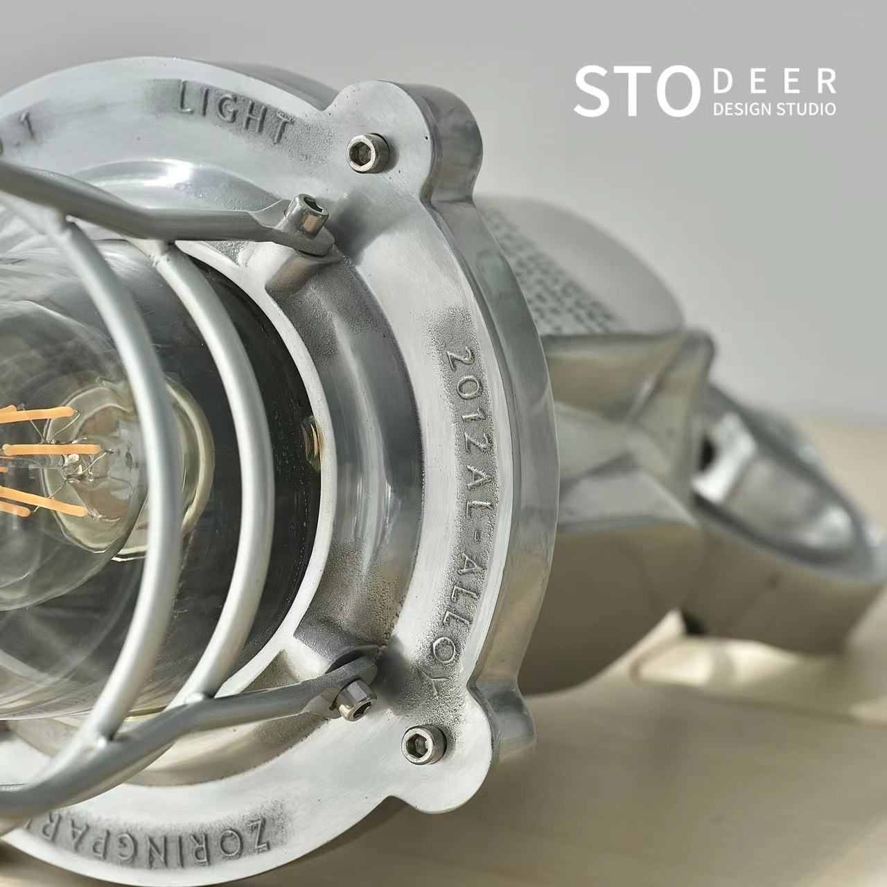 Stoheer Aluminium-Explosions sicherer Kronleuchter, Vintage-Industrie-Stil Stehlampe, Hand lampe